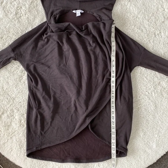 ❤️ Athleta Purana Wrap Sweatshirt Hoodie Dark Brown Size XXS NWT